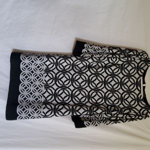 🧡💛🩷💙 Fun Dress!  Enfocus Studio Size 4. Like New. Black and White